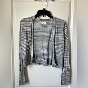 Lucky Brand gray striped cardigan size XS